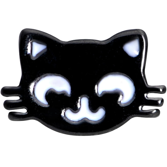 16G 1/4 Black Cat Mouse Halloween Cartilage Tragus Earring