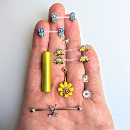 5mm to 6mm Green Aluminum Body Piercing Ball Removal Tool