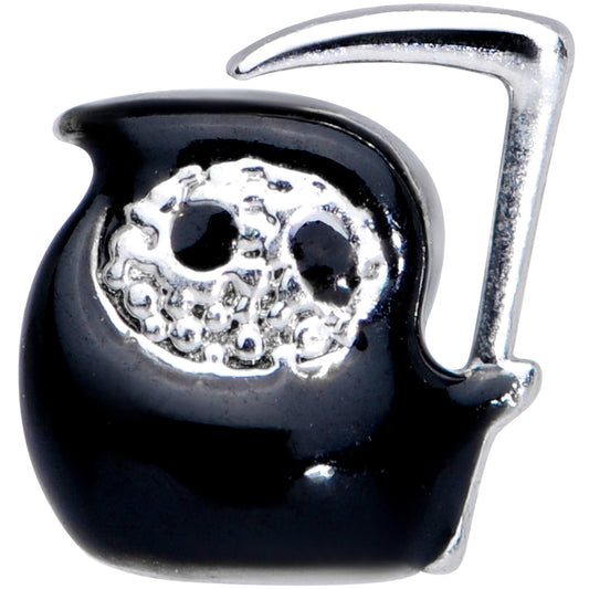 16G 1/4 Black Grim Reaper Halloween Cartilage Tragus