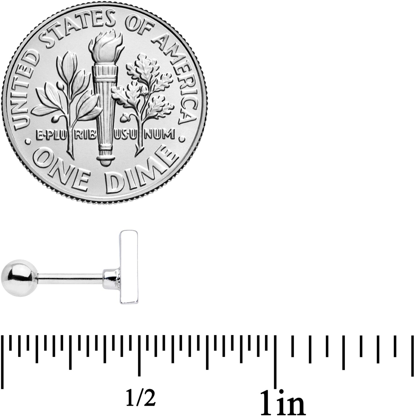 16G 1/4 Rainbow Pride Triangle Cartilage Tragus Earring