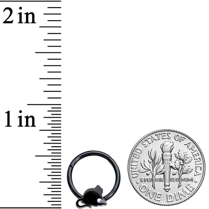 16G 3/8 Black Mouse Septum Clicker