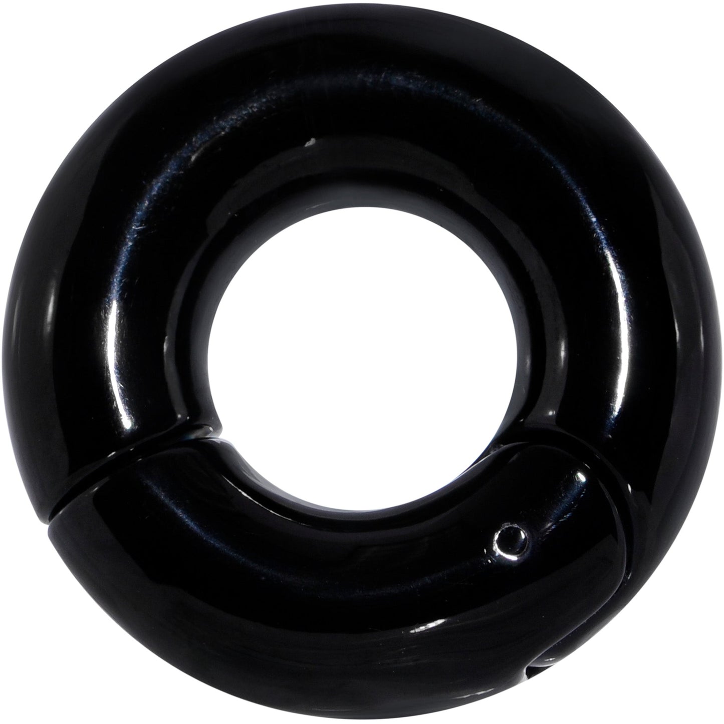 0G 1/2 Black PVD Steel Hinged Segment Ring