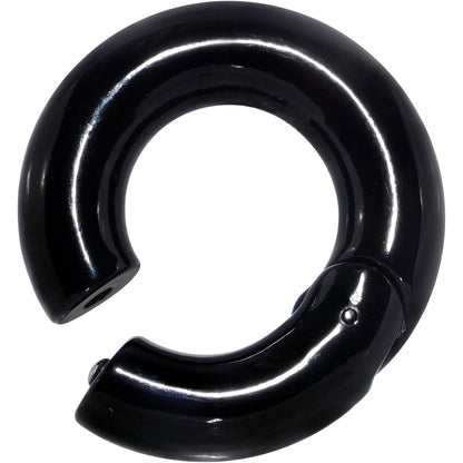 0G 5/8 Black PVD Steel Hinged Segment Ring