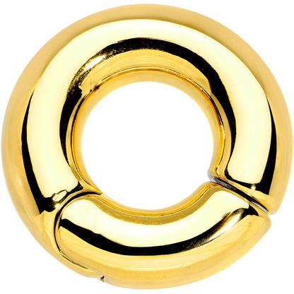 00G 5/8 Gold Tone PVD Steel Hinged Segment Ring