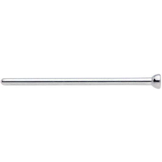 18G 3/4 Clear CZ Gem Grade 23 Titanium Fishtail Nose Ring 2mm