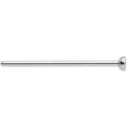 18G 3/4 Clear CZ Gem Grade 23 Titanium Fishtail Nose Ring 2.5mm