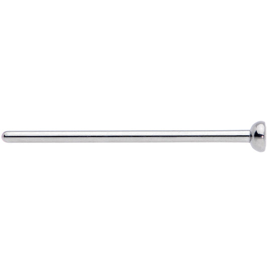 18G 3/4 Clear CZ Gem Grade 23 Titanium Fishtail Nose Ring 3mm
