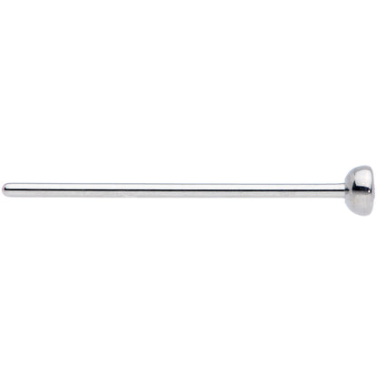 20G 3/4 Clear CZ Gem Grade 23 Titanium Fishtail Nose Ring 3mm