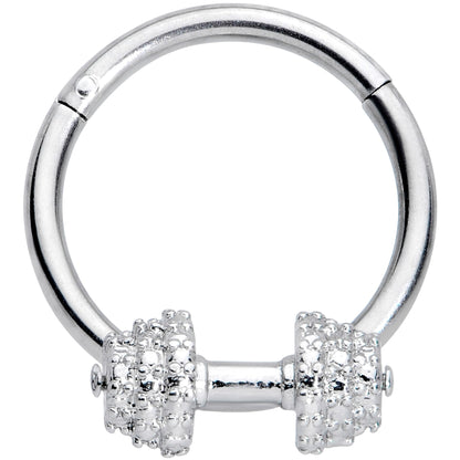 16G 3/8 Weightlifting Barbell Hinged Segment Ring
