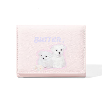 Cute Fashion Card Holder Cross Pattern, Three-fold