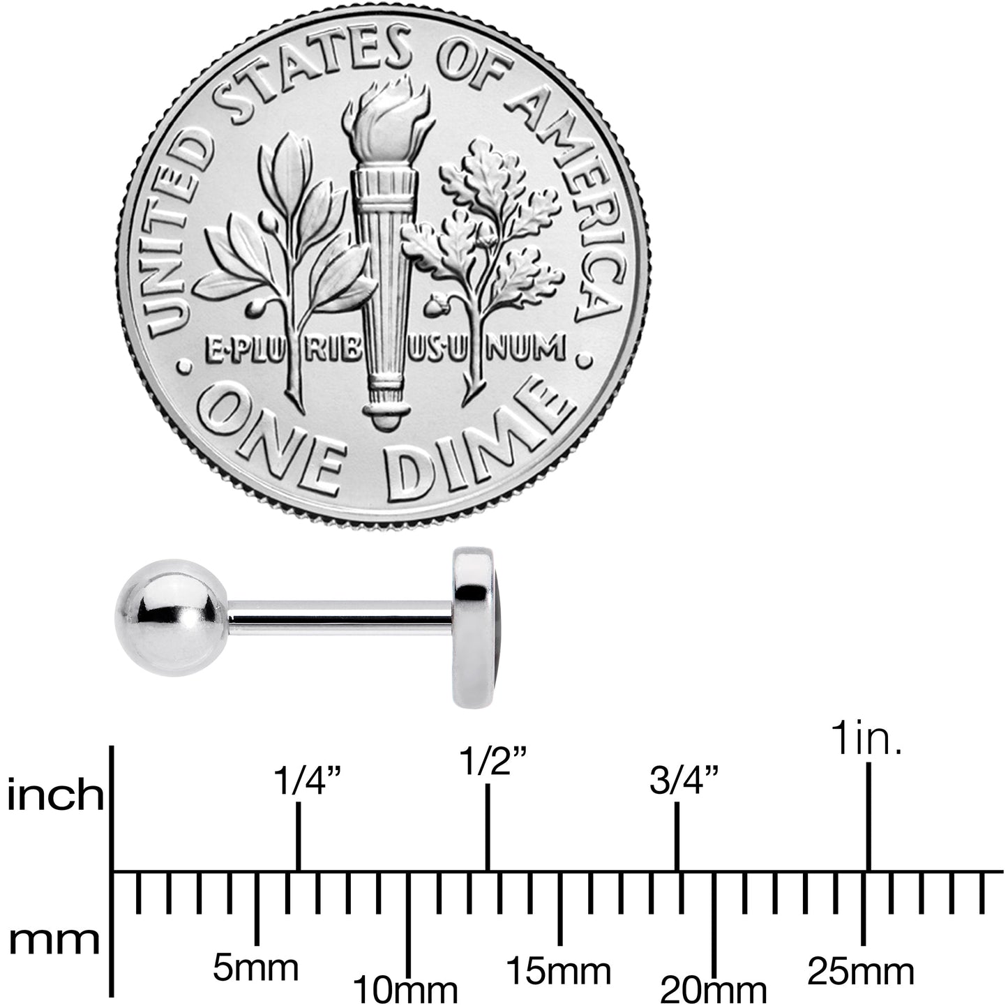 16G 1/4 Lesbian Love Heart Cartilage Tragus Earring