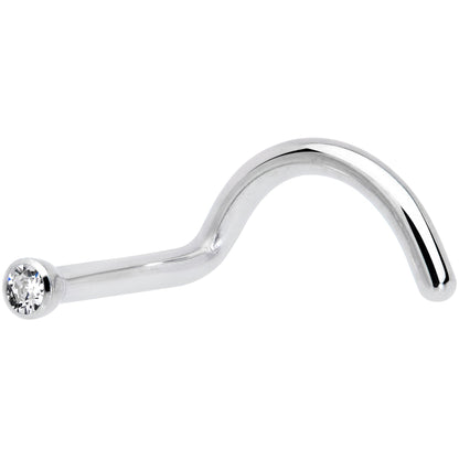 18G Clear 1.5mm Grade 23 Titanium Press Fit Left Side Nose Screw