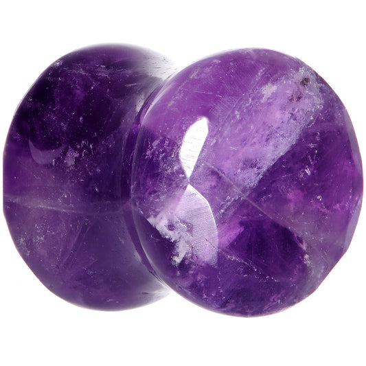 00G Purple Amethyst Saddle Plug Set