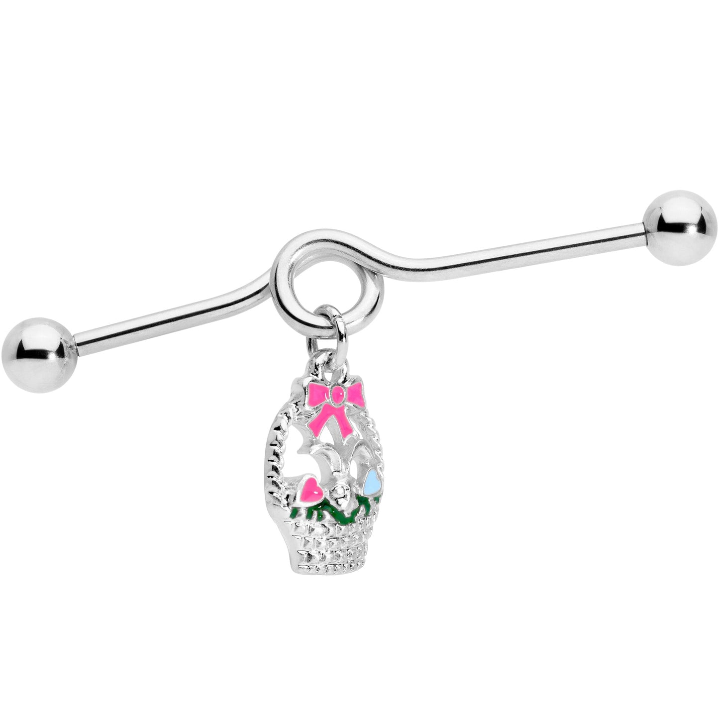 14G Easter Basket Glow in the Dark Dangle Project Bar 38mm