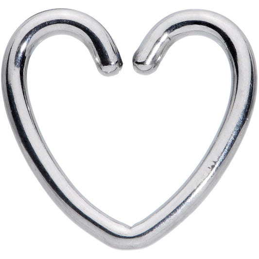 16G 1/4 Grade 23 Titanium Hollow Heart Closure Ring
