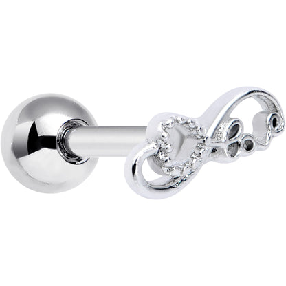 16G 1/4 Infinity Heart Valentines Day Cartilage Tragus Earring