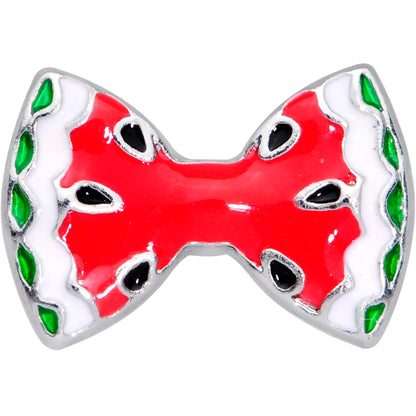16G 1/4 Red Fruit Watermelon Bow Cartilage Tragus Earring