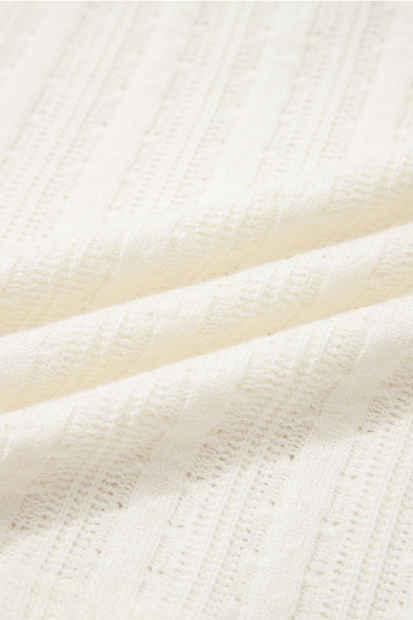 Solid Textured V-Neck Henley Raw-Seam Tee