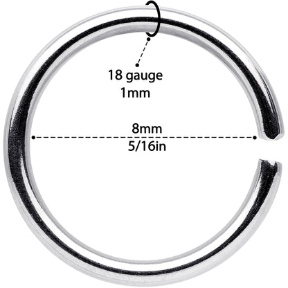 18G 5/16 Steel Rose Gold Tone Anodized Seamless Circular Ring Set of 12