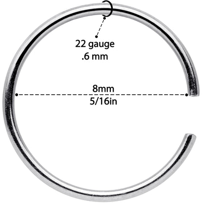 22G 5/16 Gold Tone Rose Gold Tone Anodized Seamless Circular Ring Set of 12