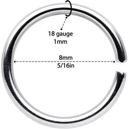 18G 5/16 Gold Tone Rose Gold Tone Anodized Seamless Circular Ring Set of 12
