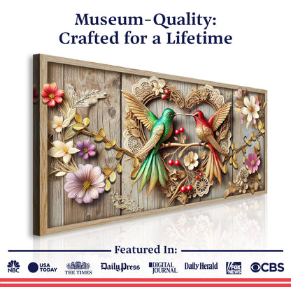 3D Hummingbirds Wall Art VII