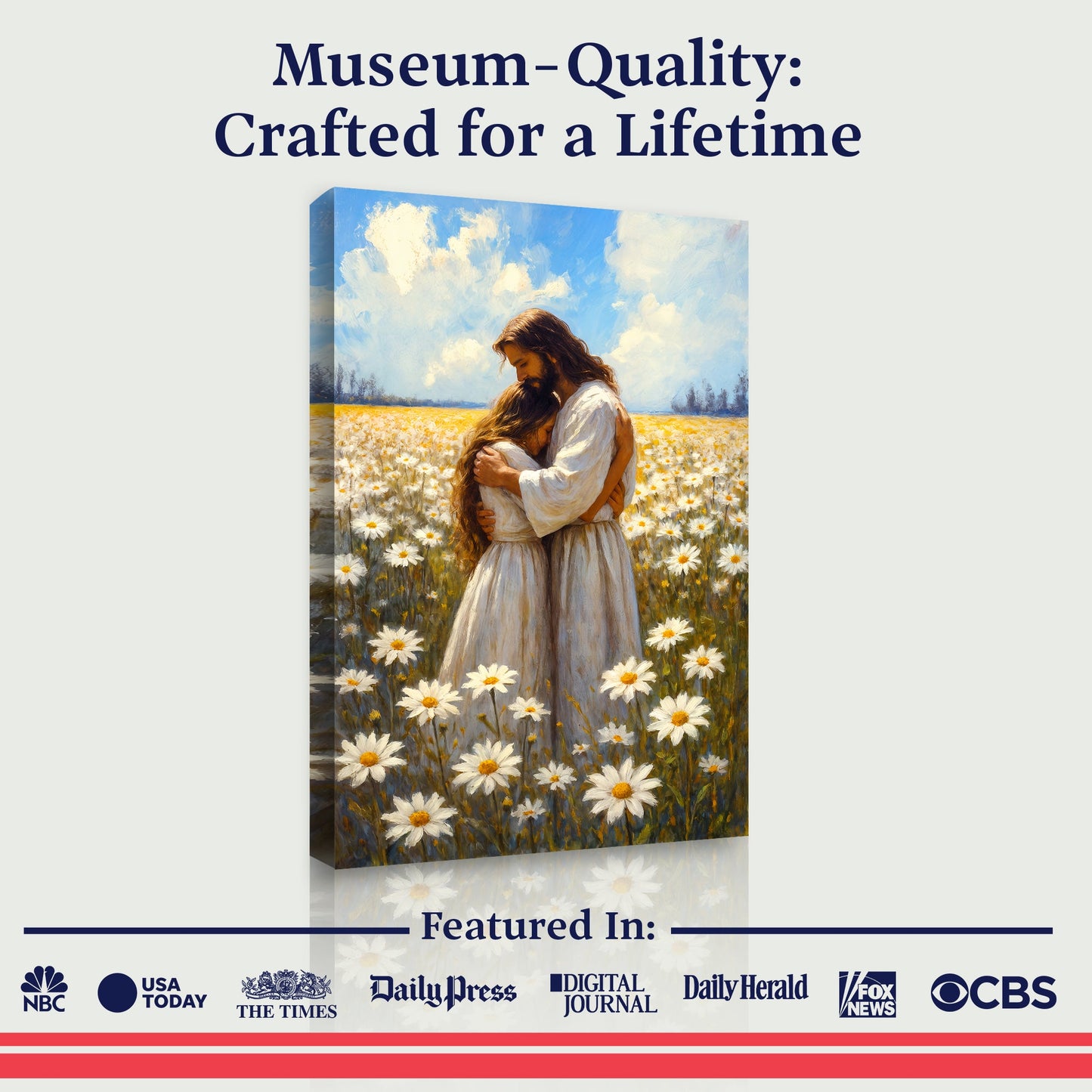 Jesus Hugging Woman Faith Wall Art II