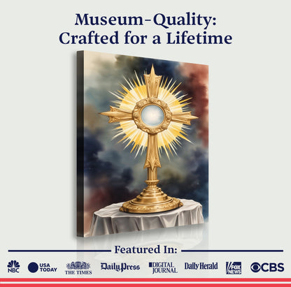 Holy Eucharist in Monstrance Faith Wall Art