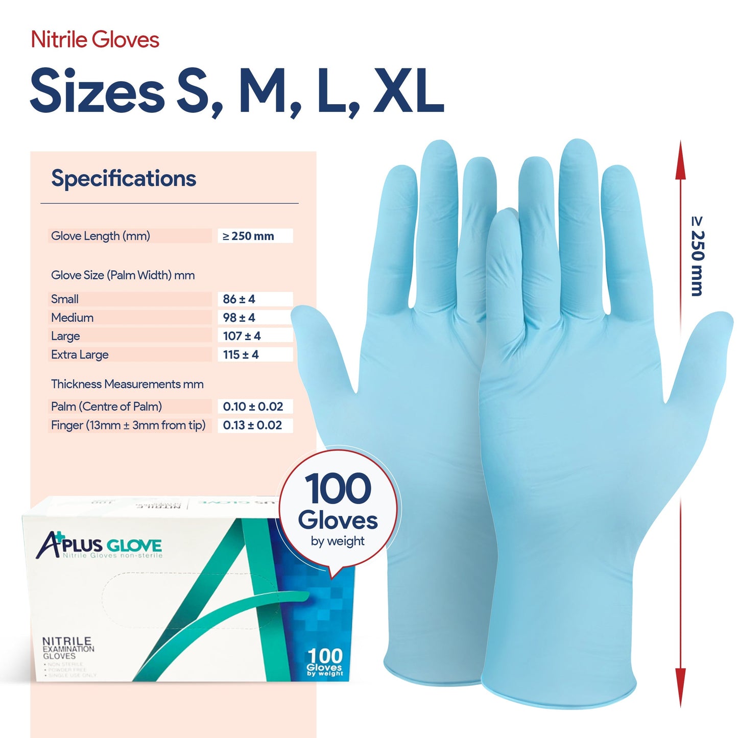 Nitrile Gloves Pallet "A+ Plus"  -720 Boxes - 1 Pallet ($4/Box of 100pcs-100% Nitrile Patient Examination Gloves, 4Mil)