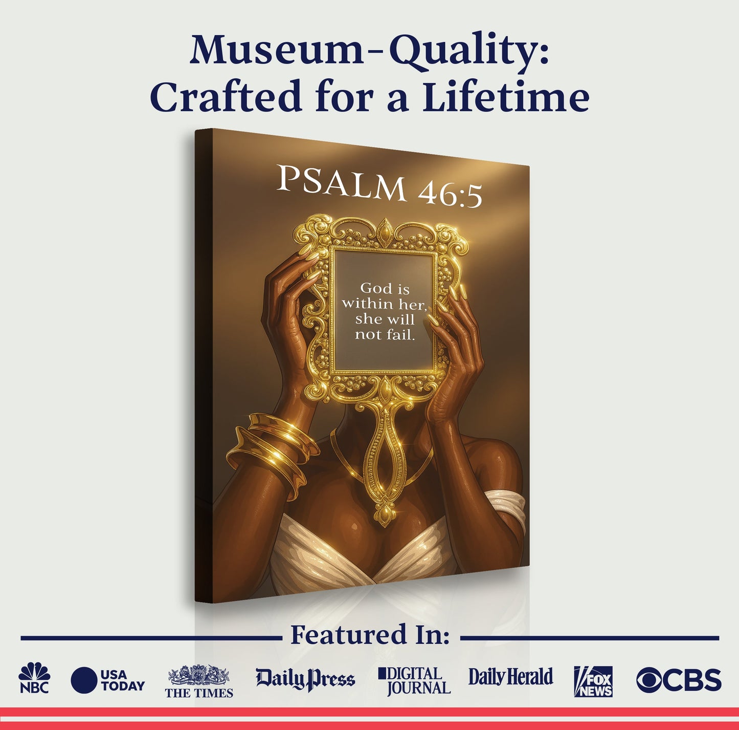 God Is Within Her She Will Not Fall Psalm 46:5 Faith Sign VII