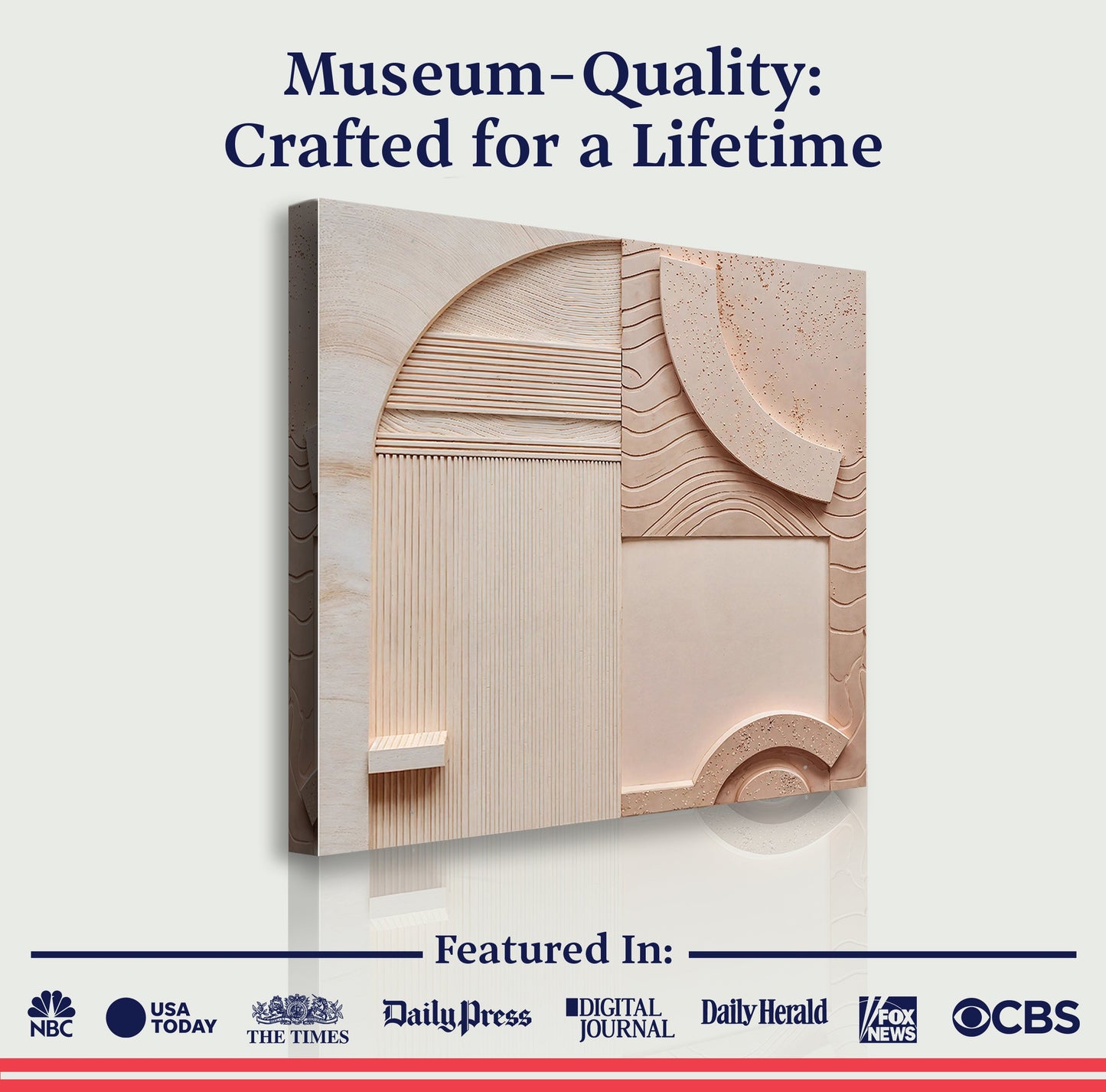 Minimalist Peach Clay Wall Art