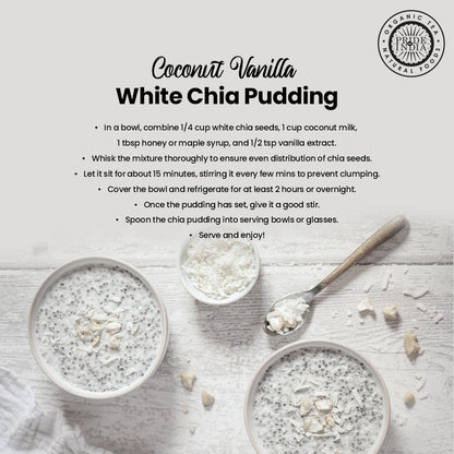 Whole White Chia Seeds - Omega-3 & Calcium Superfood Jar