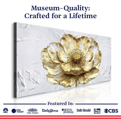 Golden Dandelion Minimalist Abstract Wall Art V