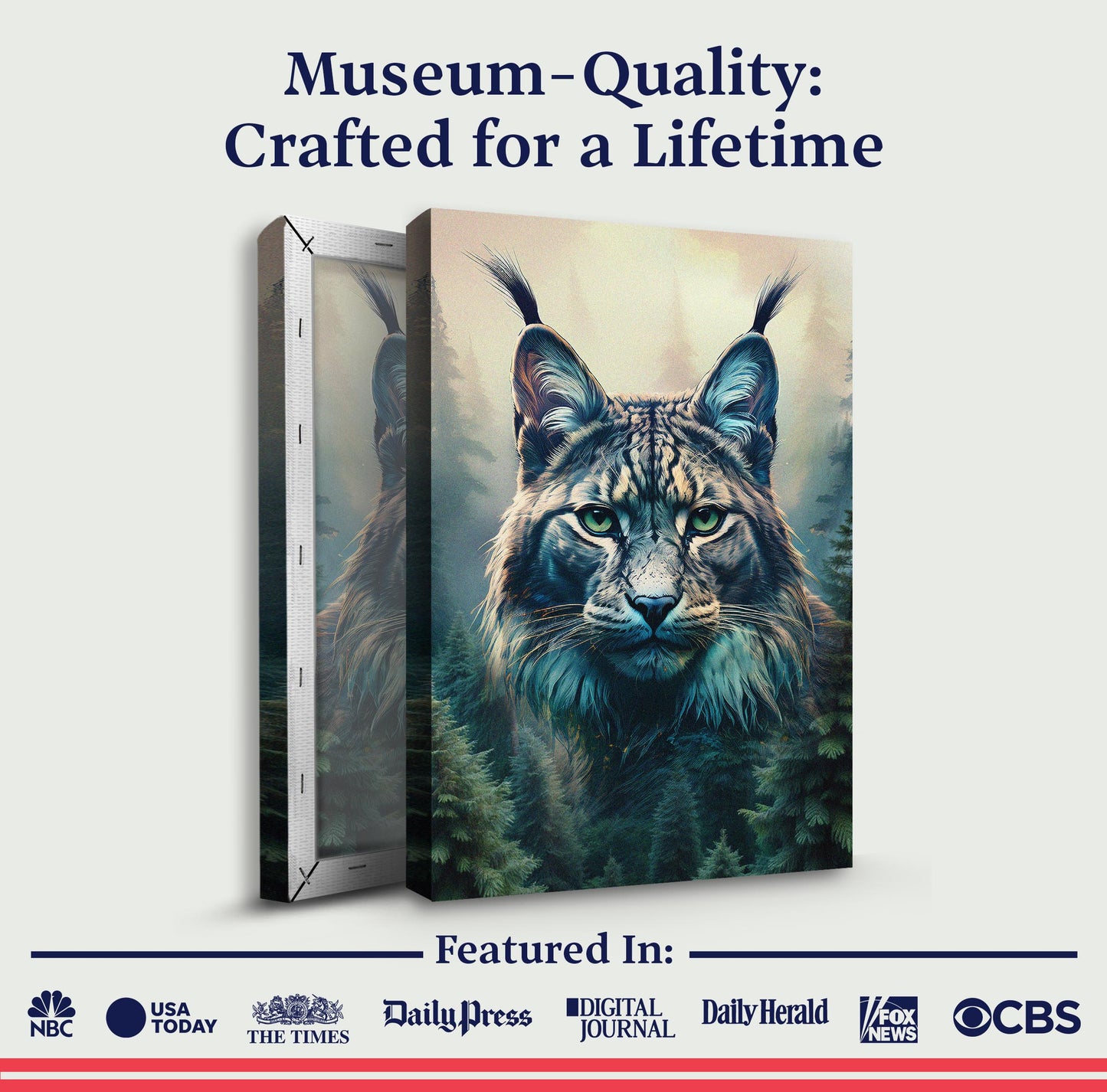 Lynx Double Exposure Wall Art