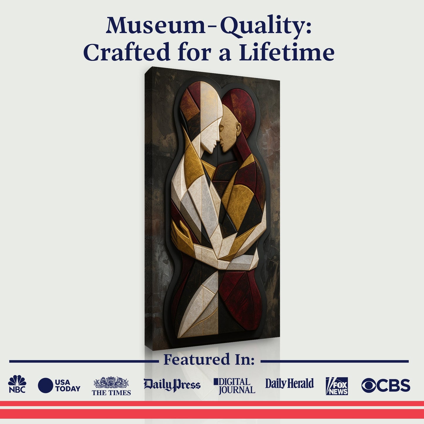 Embrace of Geometry Abstract Wall Art II