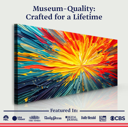 Solar Flare Impasto Wall Art