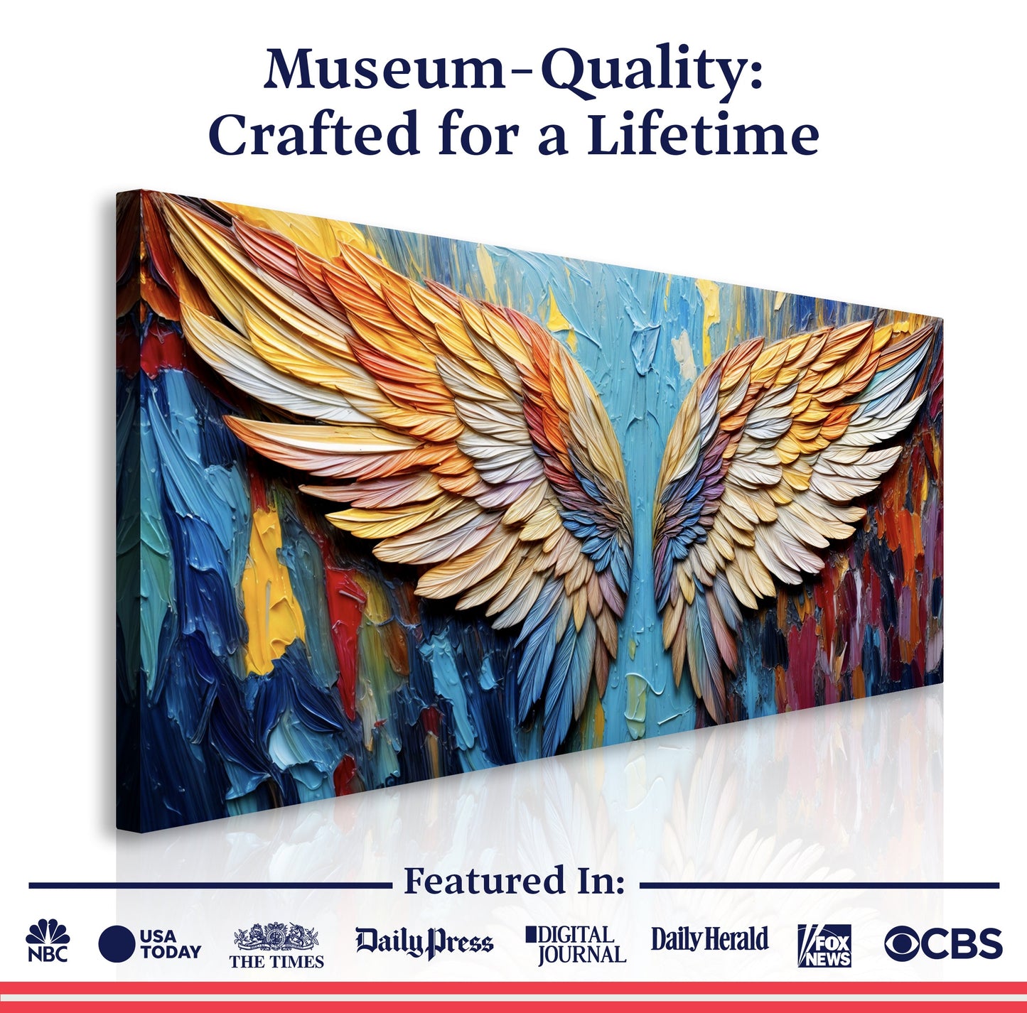 Wings of Hope Impasto Wall Art