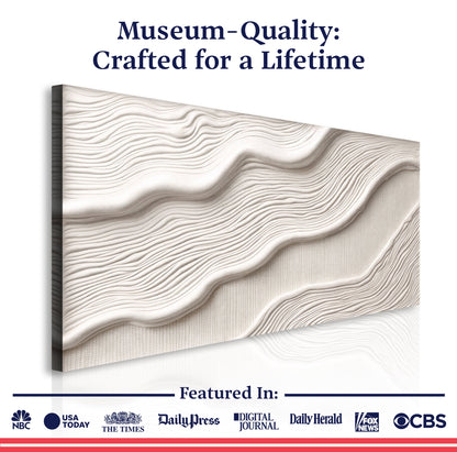 Ivory Impasto Abstract Wall Art II