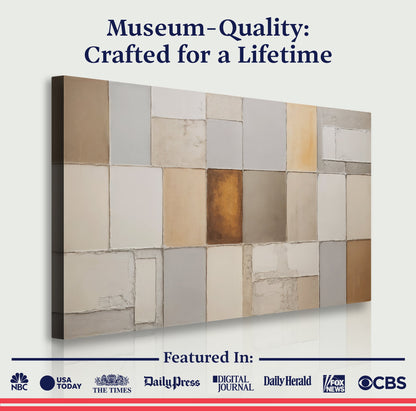 Earth Tones Patchwork Geometric Wall Art