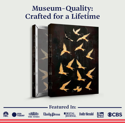 Abstract Flying Swallow Wall Art