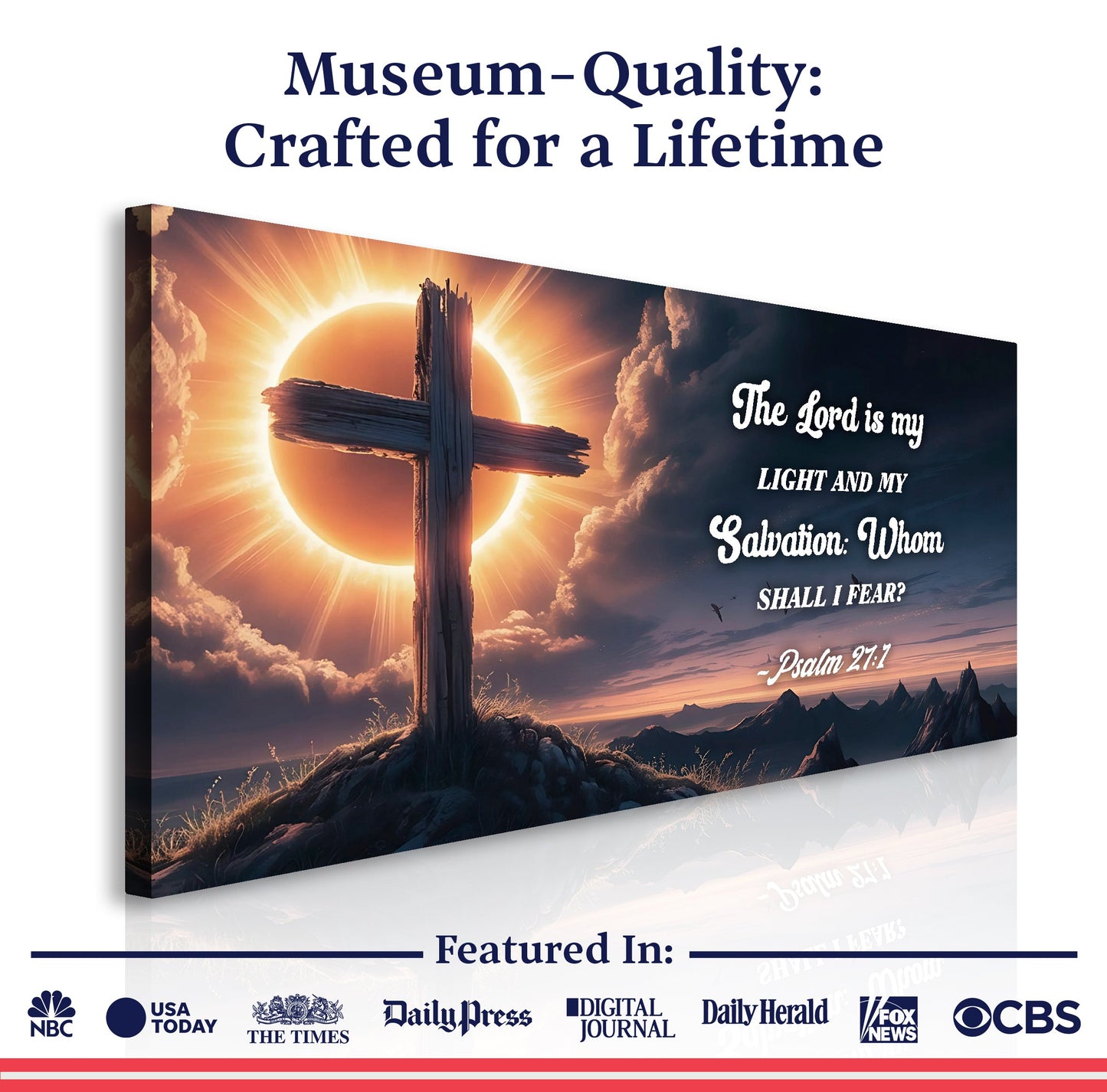 Psalm 27:1 - The Lord Is My Light and My Salvation Faith Sign