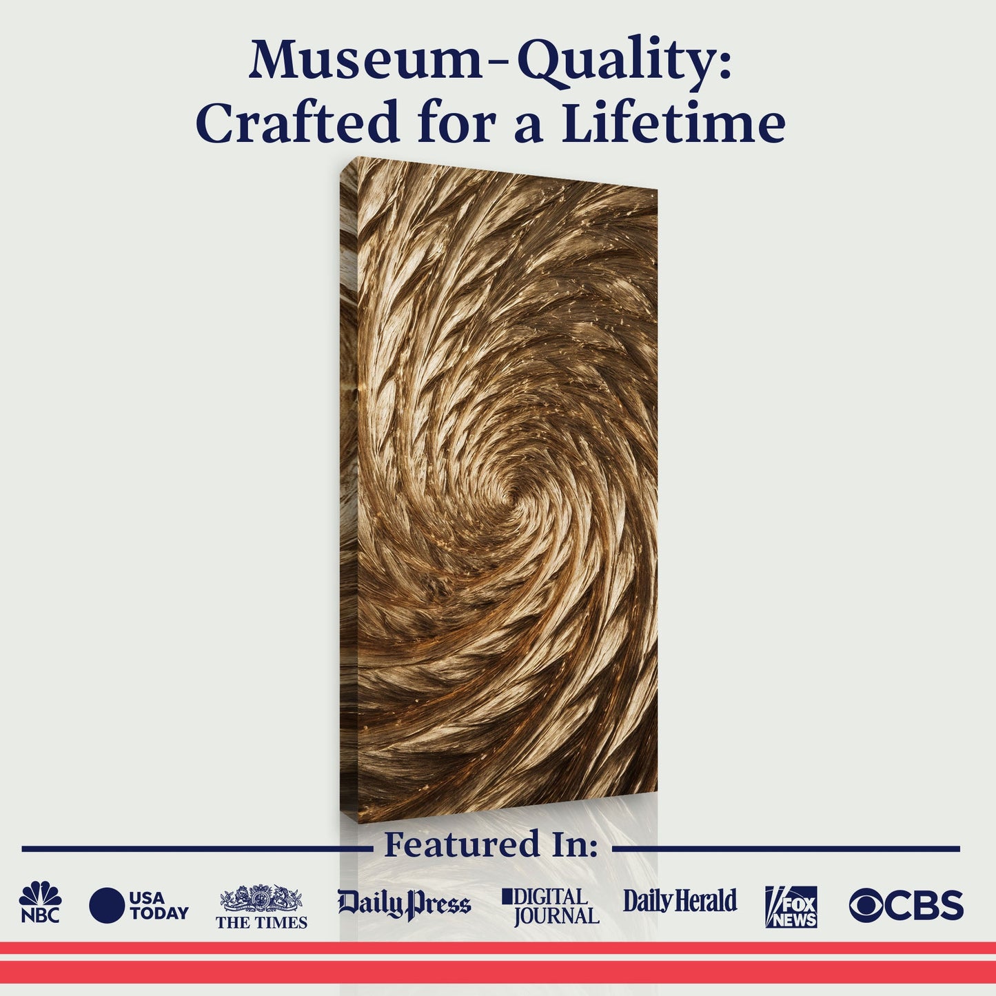 Gold Spiral Abstract Wall Art