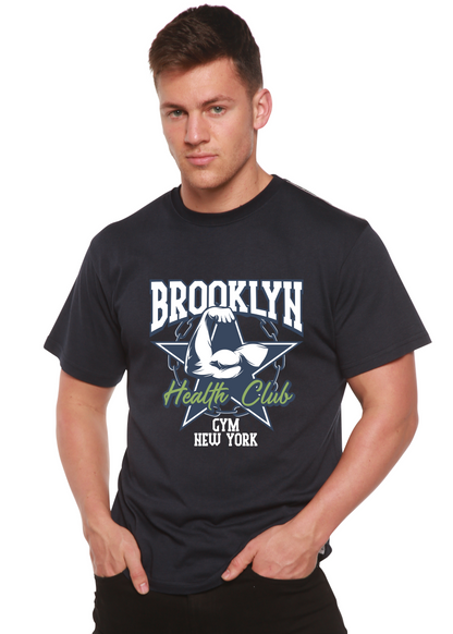 Brooklyn Health Club Men's Bamboo Viscose/Organic Cotton Short Sleeve Graphic T-Shirt