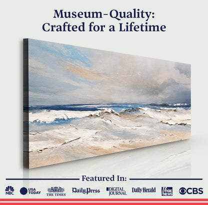 Serene Ocean Wave Coastal Wall Art IX