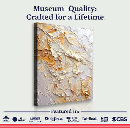 Minimalist Wave Abstract Impasto Wall Art