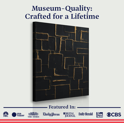 Contemporary Black and Gold Wall Art