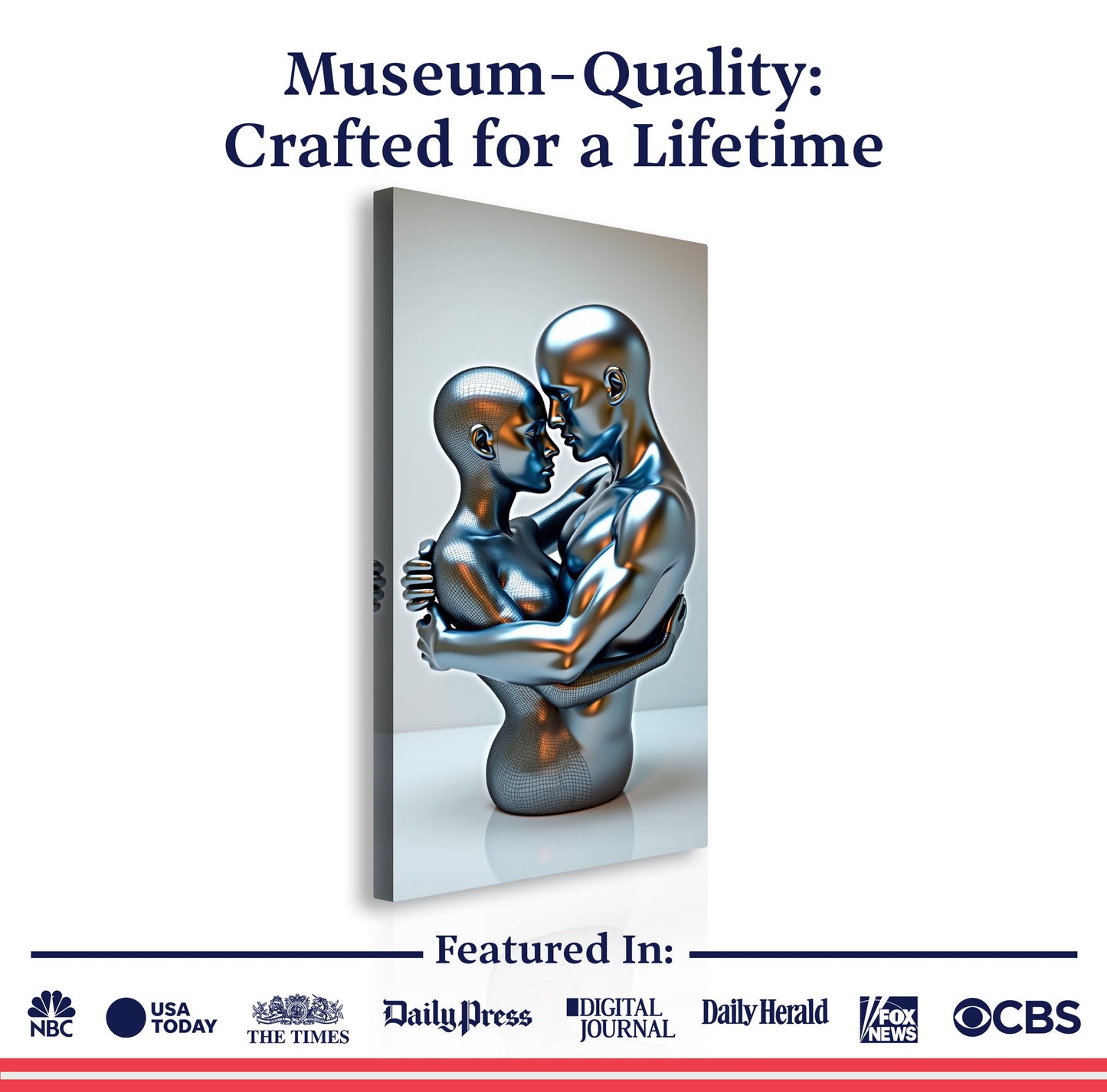 Eternal Love Figure Abstract Wall Art II