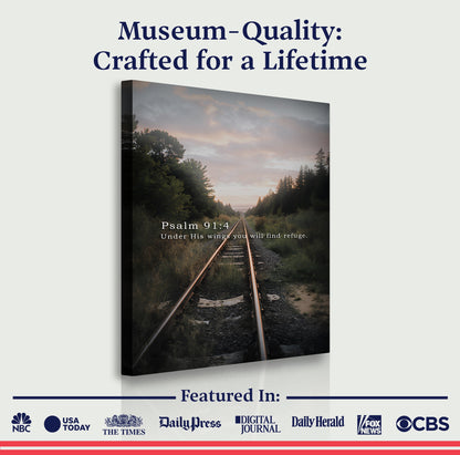 Under His Wings You Will Find Refuge - Psalm 91:4 Faith Wall Art