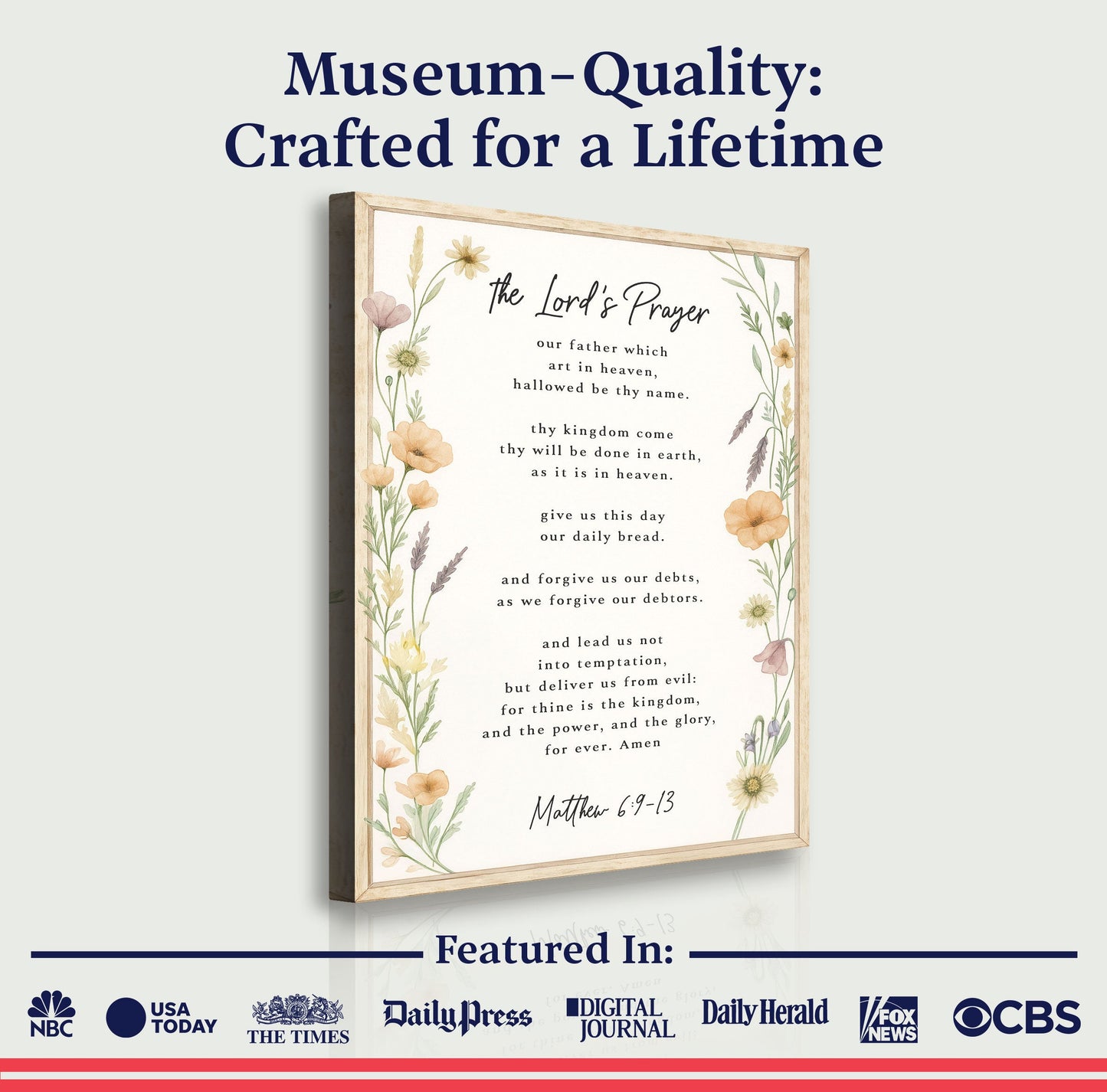 The Lord's Prayer Faith Sign III