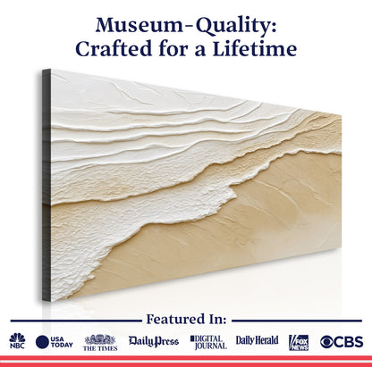 Neutral Ocean Waves Wall Art